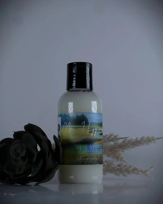 Beard Wash with props and white background