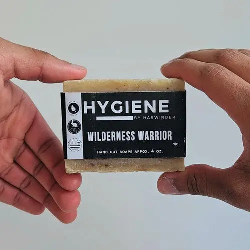 bar soap in hands
