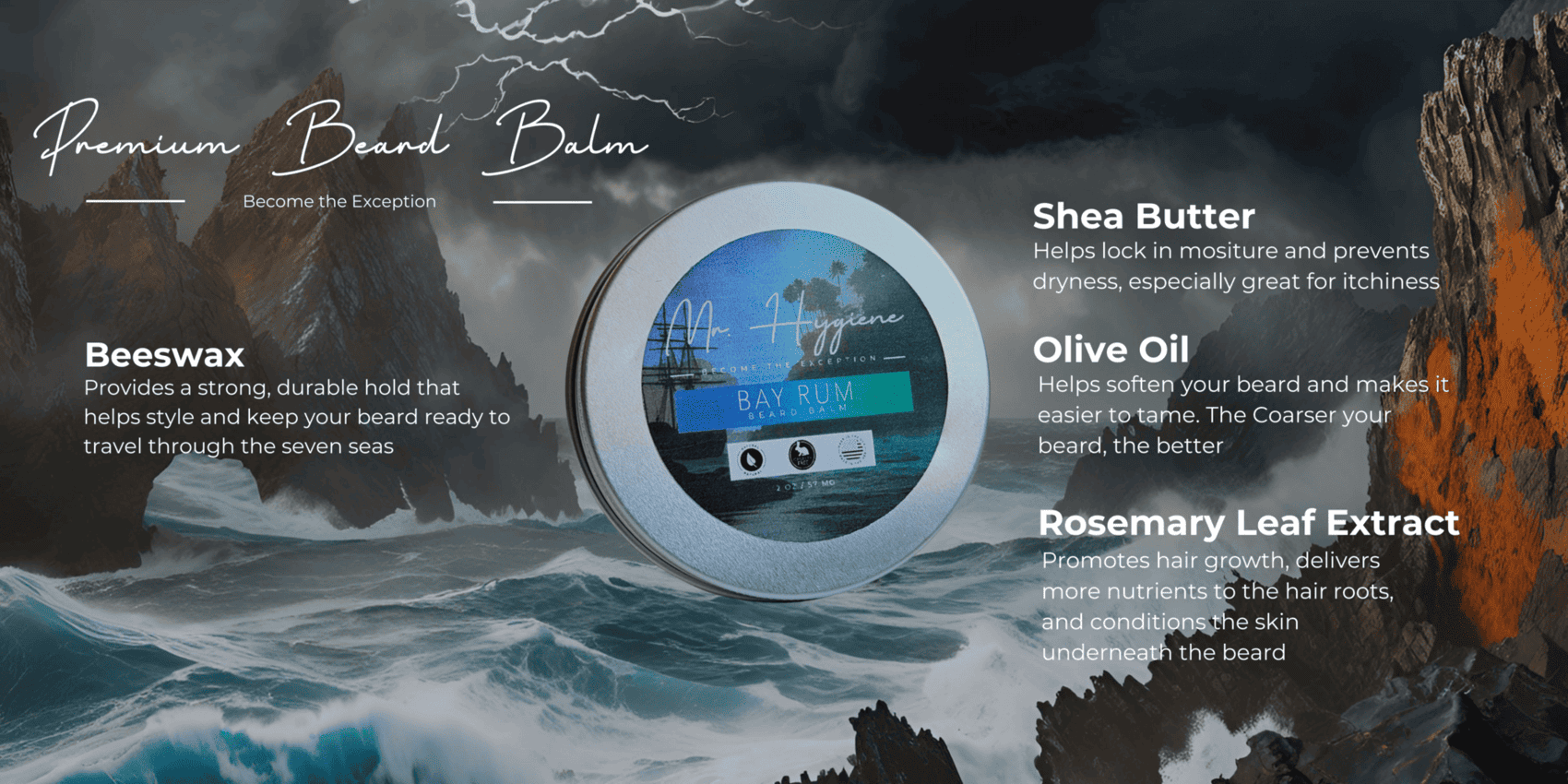 Bay Rum Beard Balm ingredients