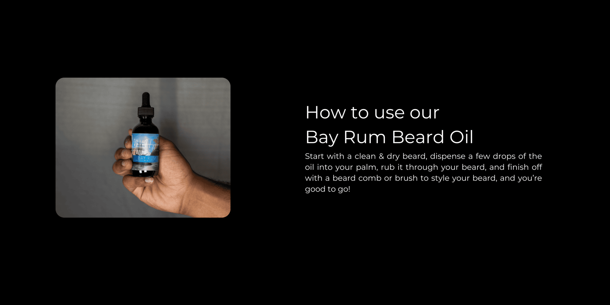 Bay Rum Beard Oil How to use