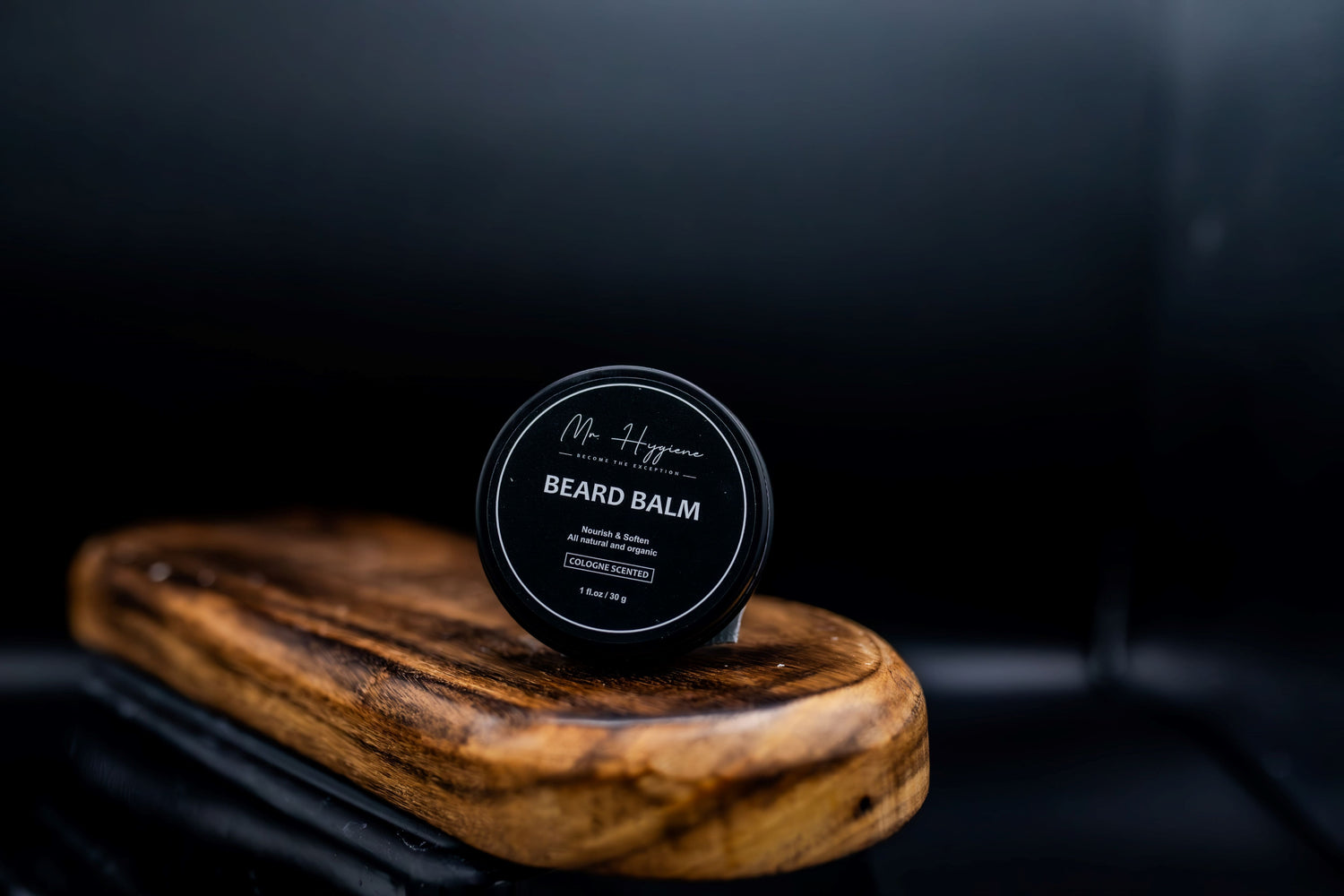 Beard Balm on wooden board