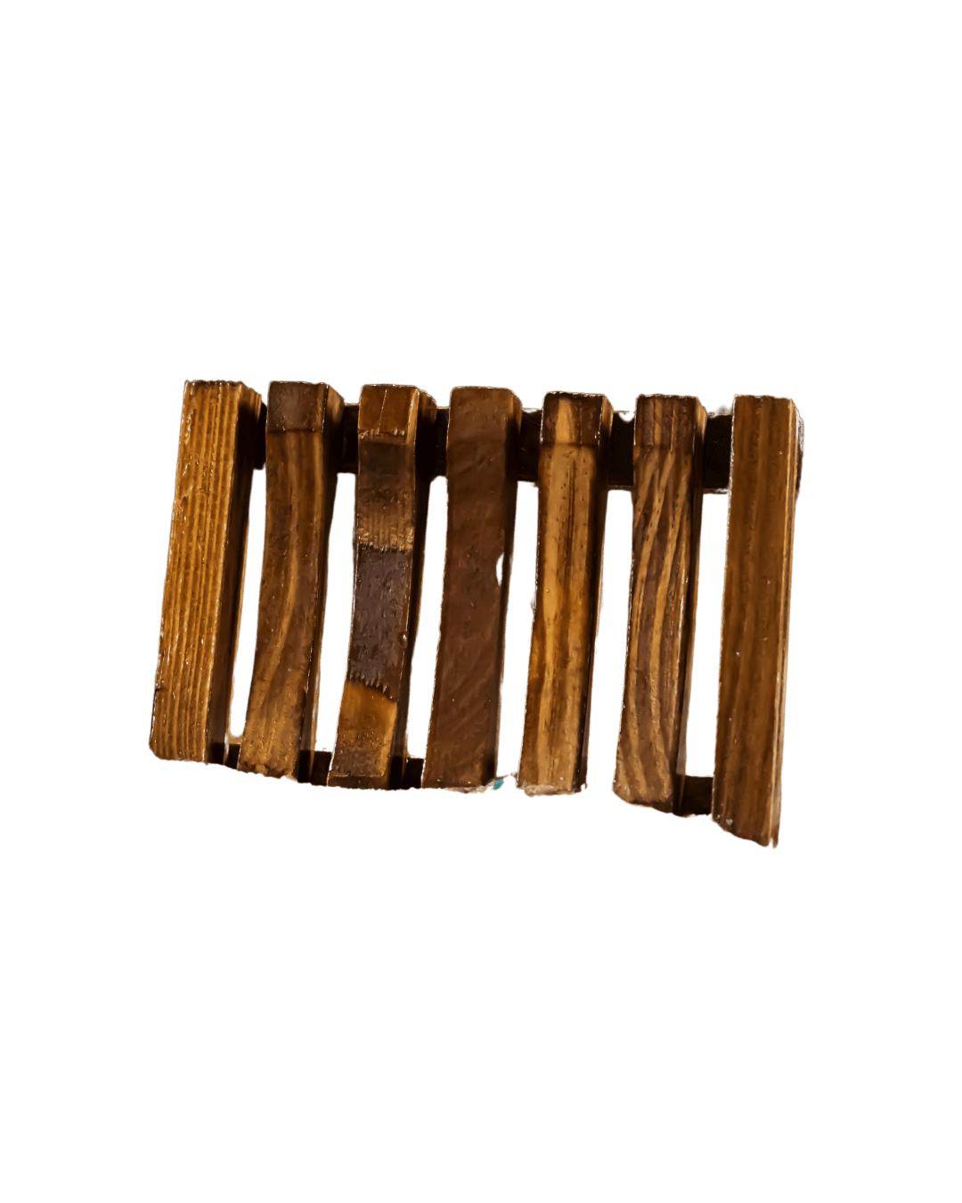 Wooden soap dish front view