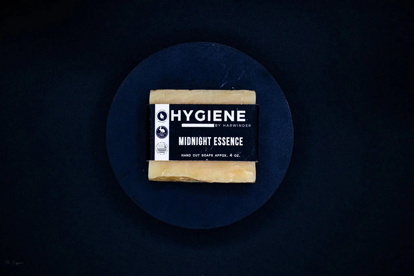 Midnight-Essence-Bar of Soap with Black Background