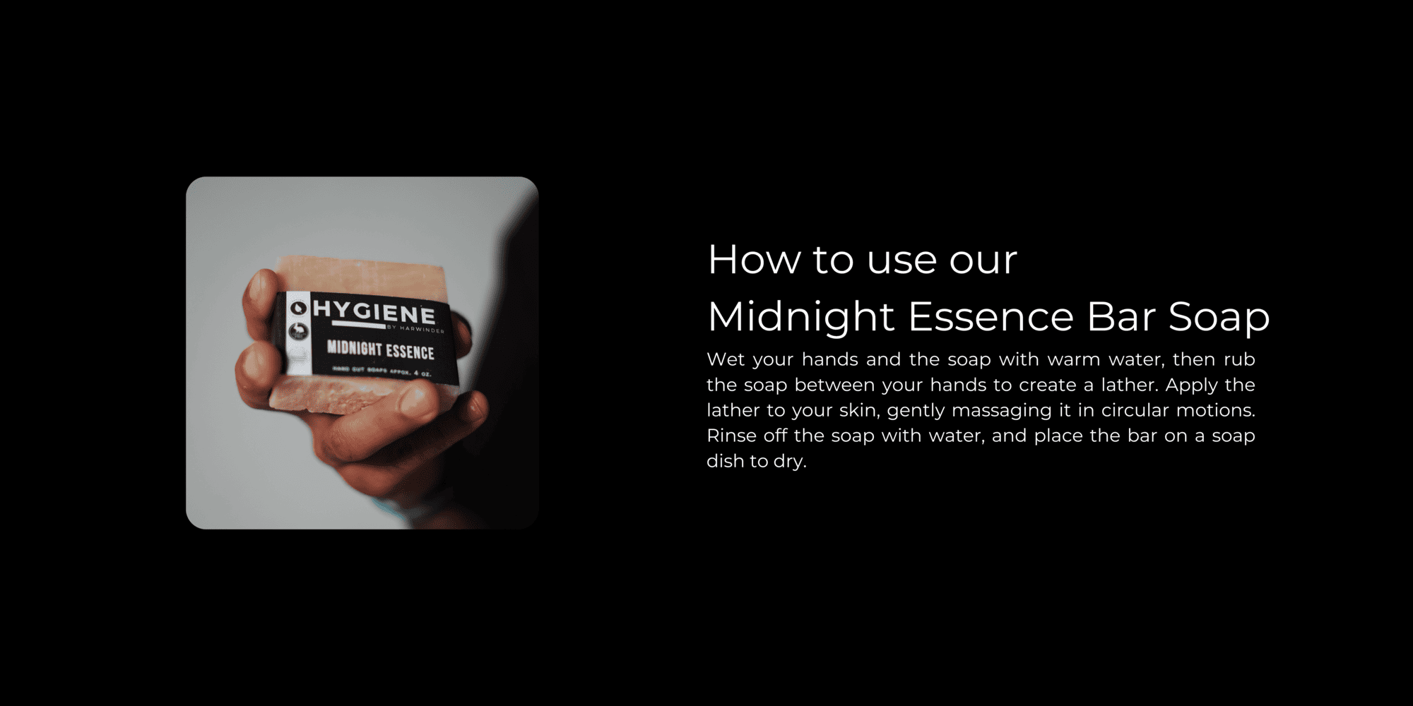Midnight Essence Bar Soap How to Use