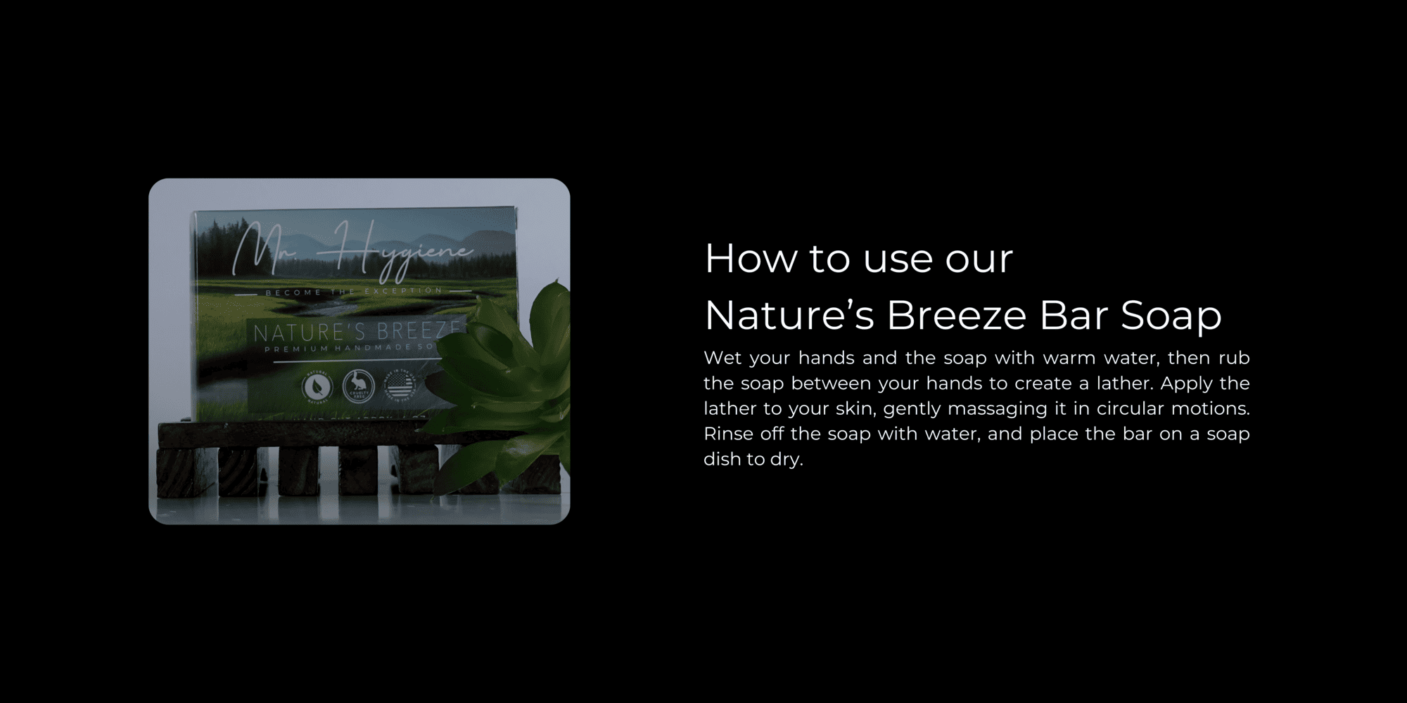 Natures Breeze Mens Bar Soap How to Use
