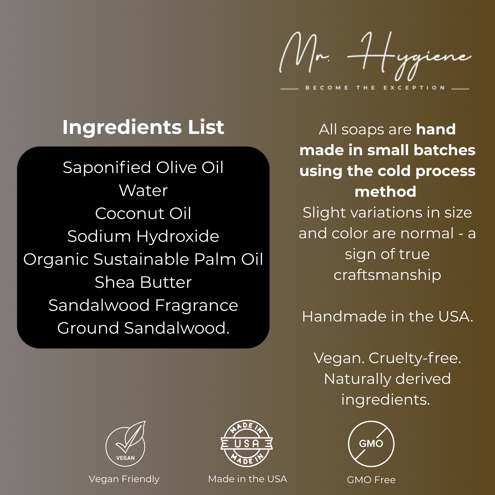 Sandalwood Bar Soap ingredients