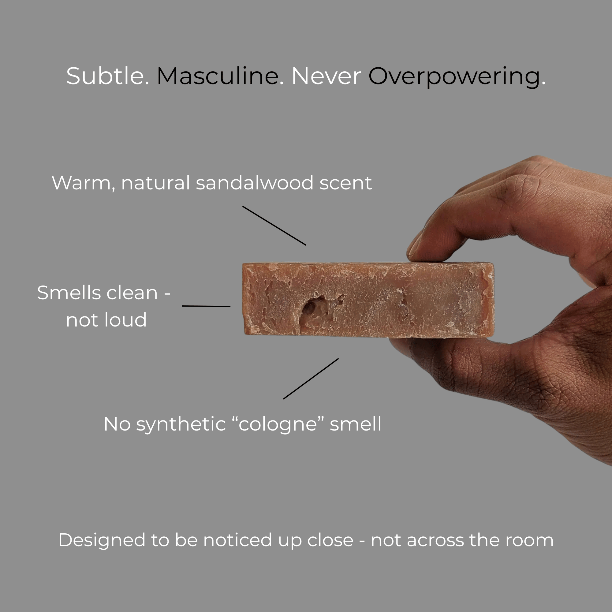 Sandalwood bar soap features