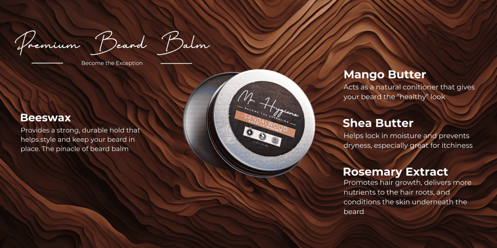 Sandalwood Beard Balm Ingredients