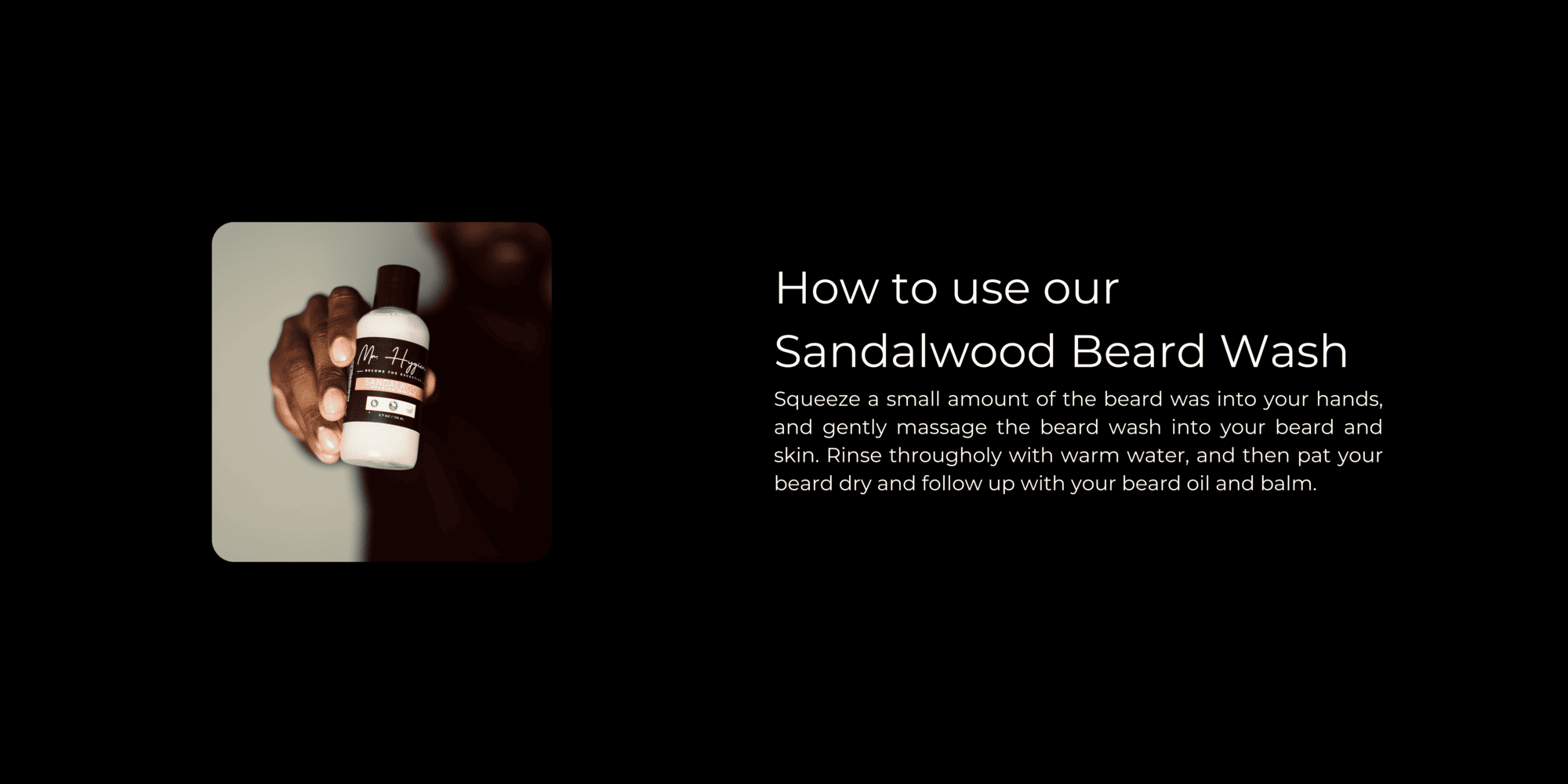 Sandalwood Beard Wash How to Use