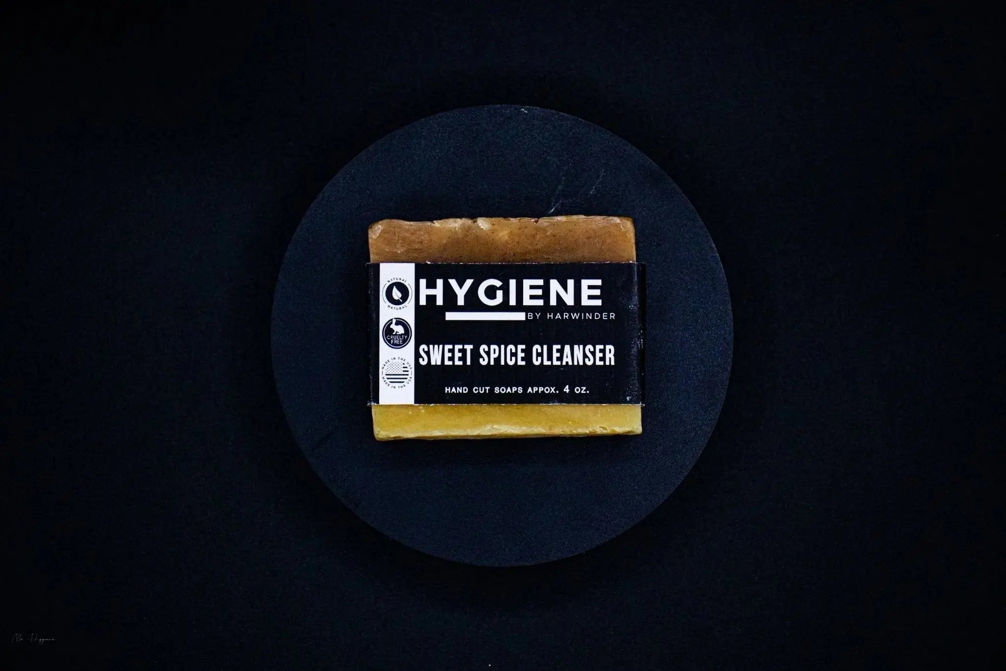 Sweet Spice Cleanser Luxury Mens Soap with Black Background