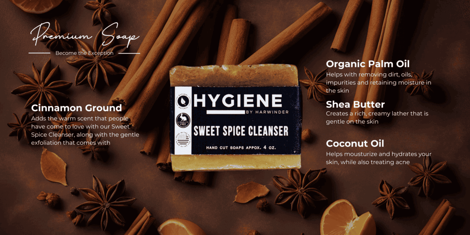 Sweet Spice Cleanser Soap Bar Ingredients