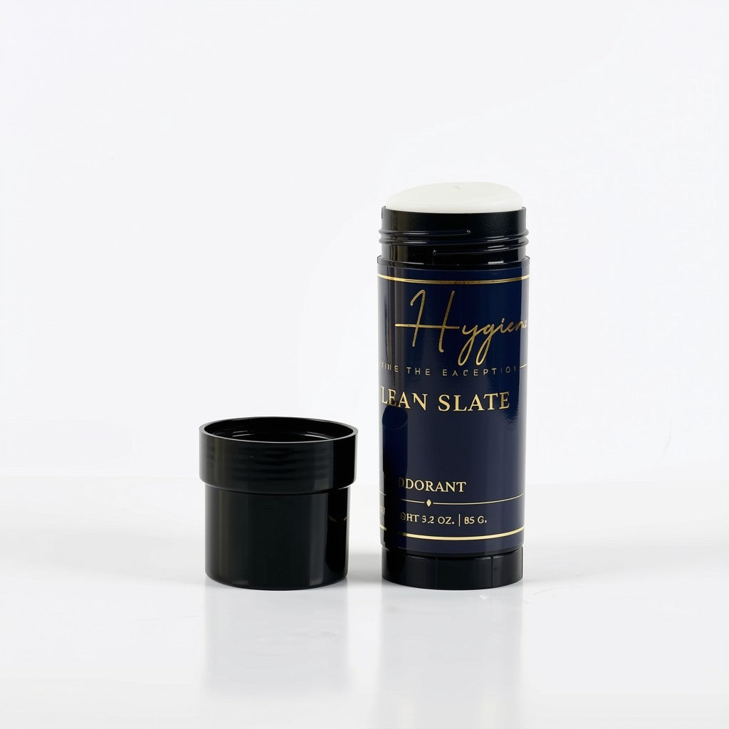 Clean Slate deodorant stick, cap removed, by Mr. Hygiene