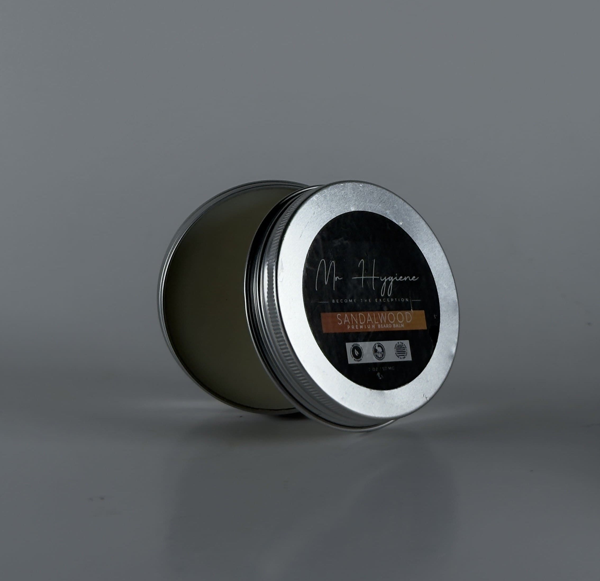 sandalwood beard balm white background