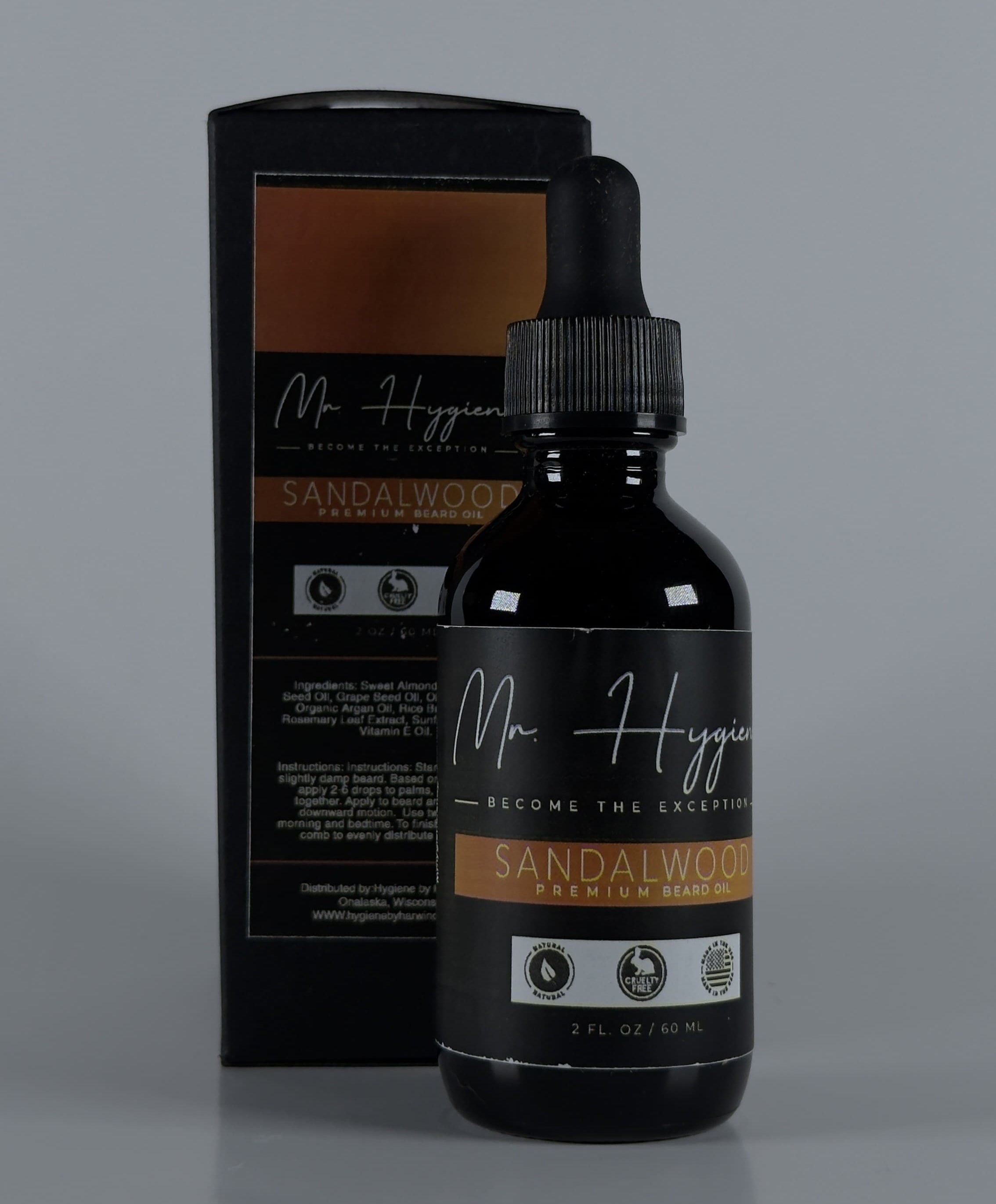 sandalwood beard oil with box
