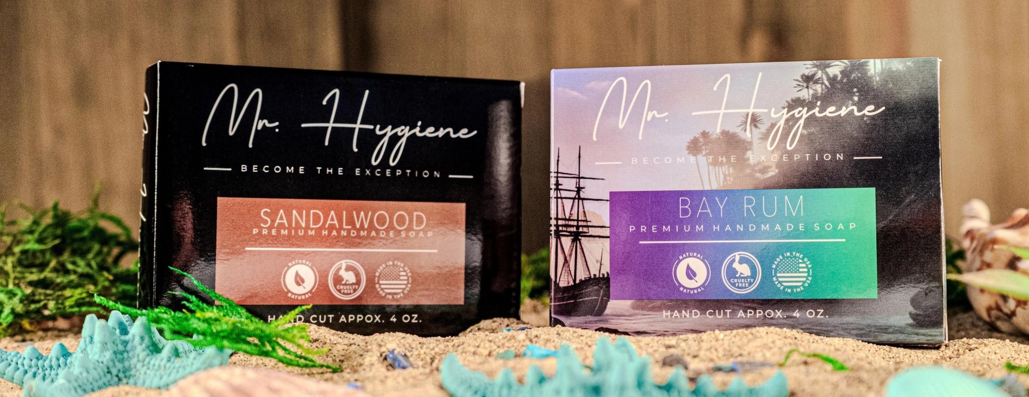 sandalwood and bay rum soaps product shot