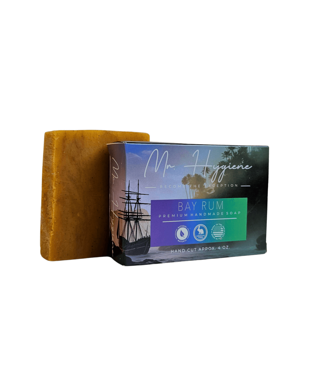 Bay Rum bar soap outside of box