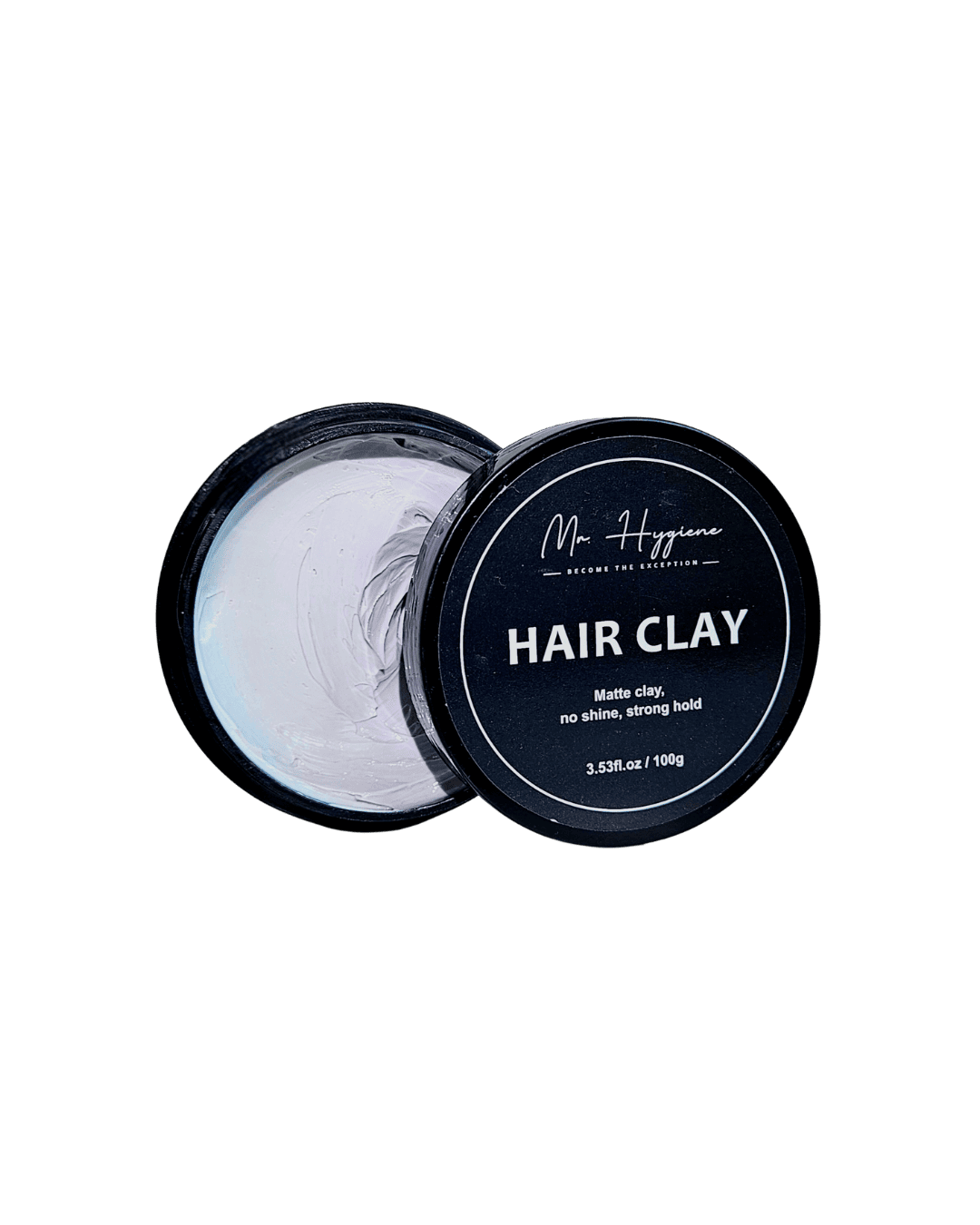 Hair Clay with opened tin