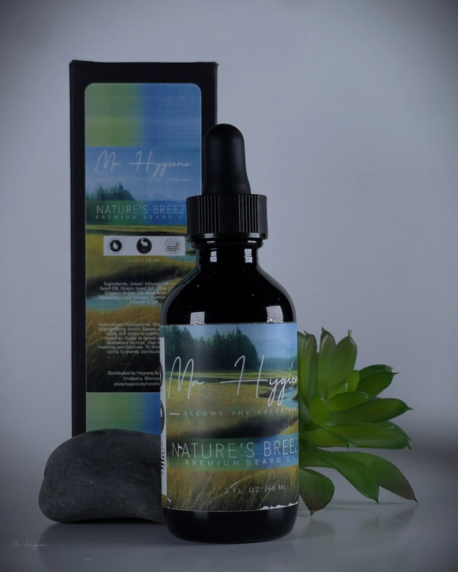  Organic Beard Oil with box and props