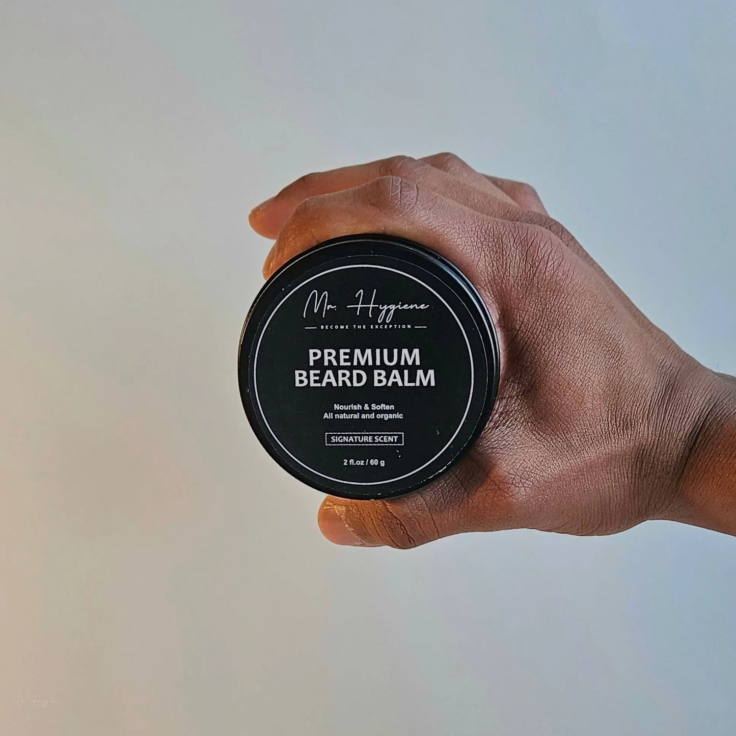 Premium Beard Balm in hand 