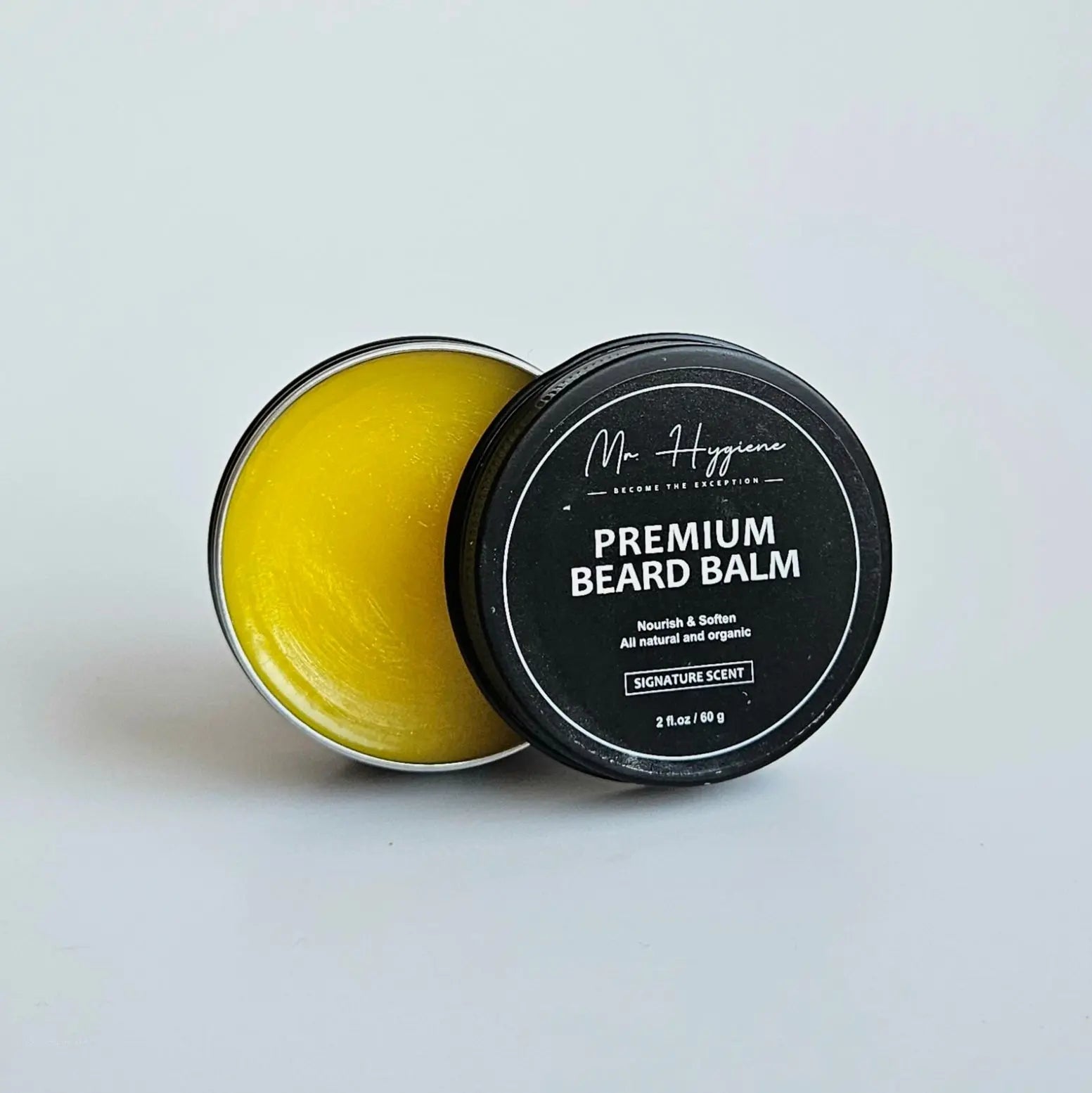 Premium Beard Balm Tin Opened