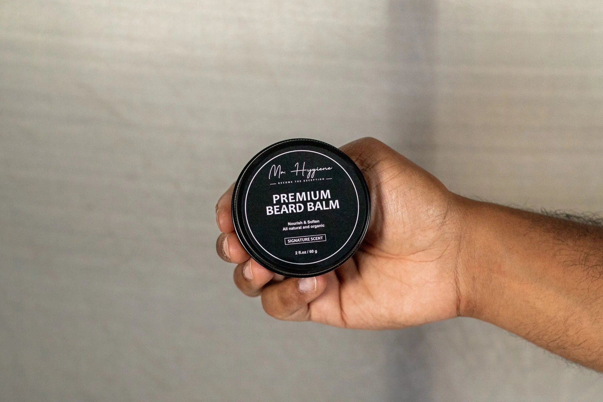 Premium Beard Balm hand shot