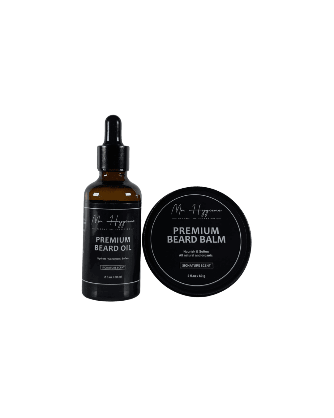 beard oil and balm set