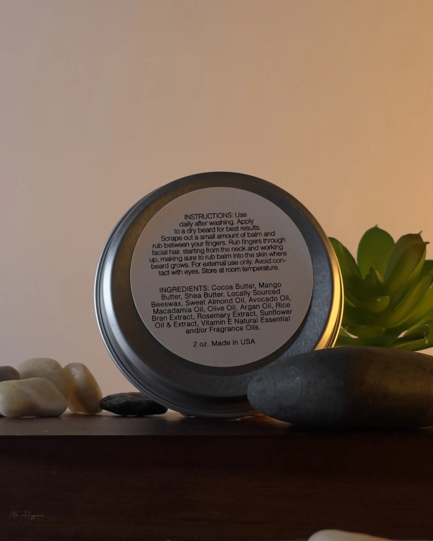 Sandalwood Mens Beard Balm Back Description