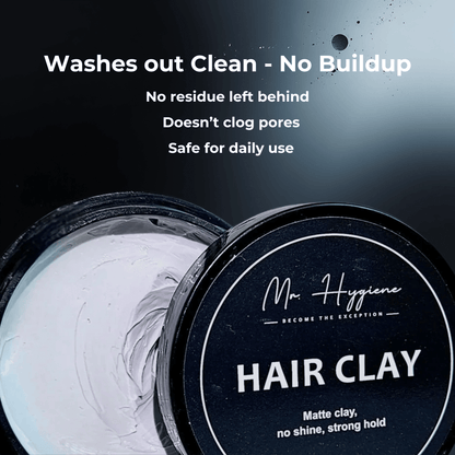 Matte Finish Hair Clay for Men - Strong Hold, Natural Look - Mr. Hygiene