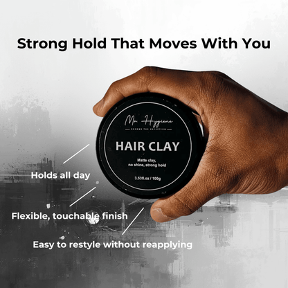 Matte Finish Hair Clay for Men - Strong Hold, Natural Look - Mr. Hygiene