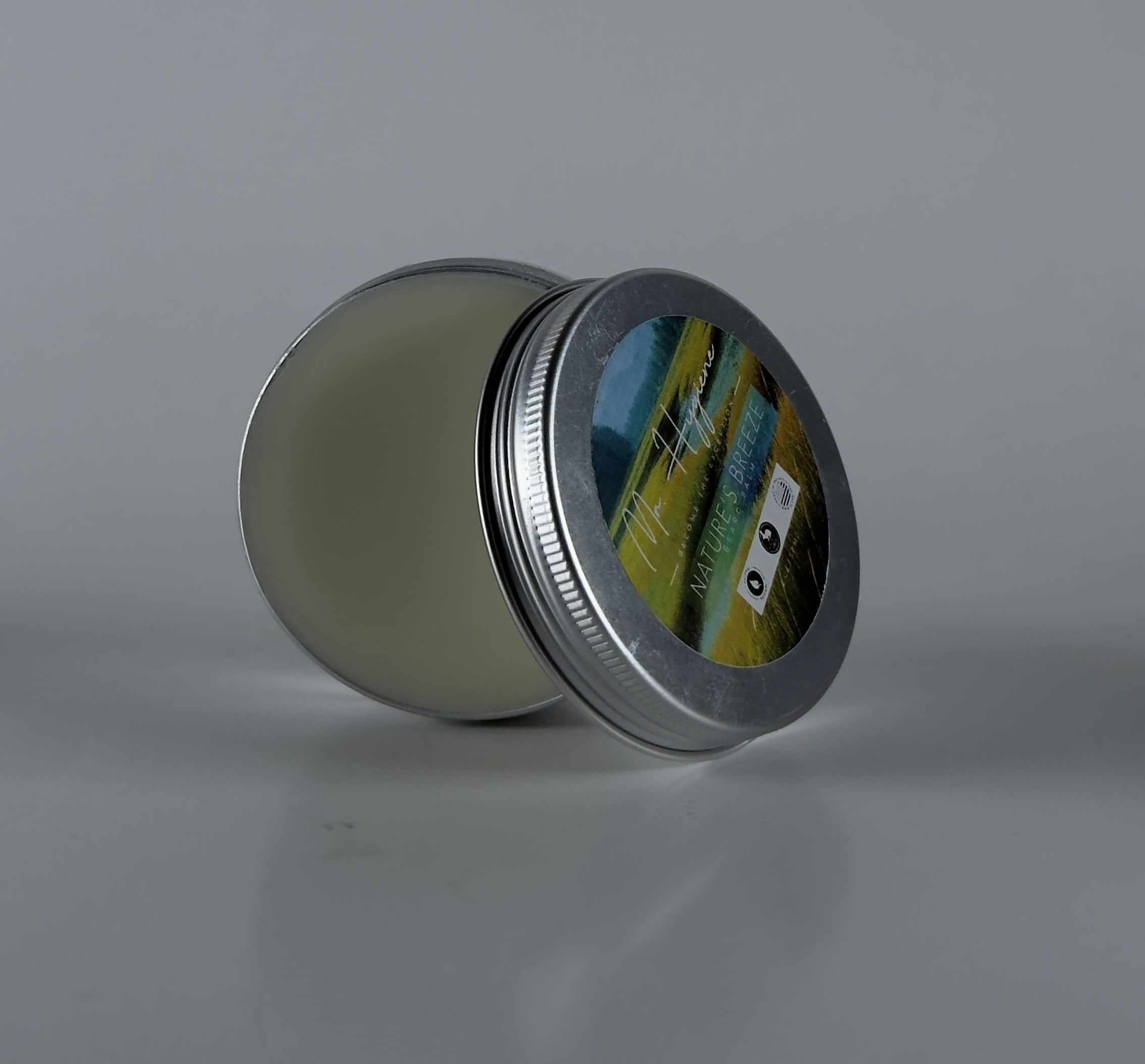 natures breeze beard balm opened