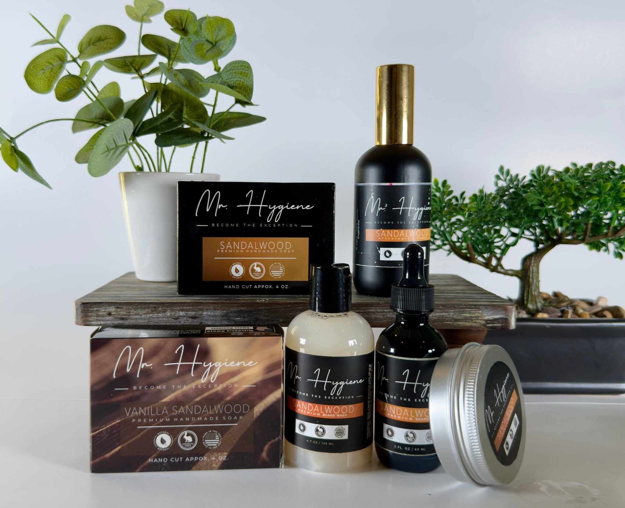 The Sandalwood Collection – Complete Men’s Grooming Set - Mr. Hygiene